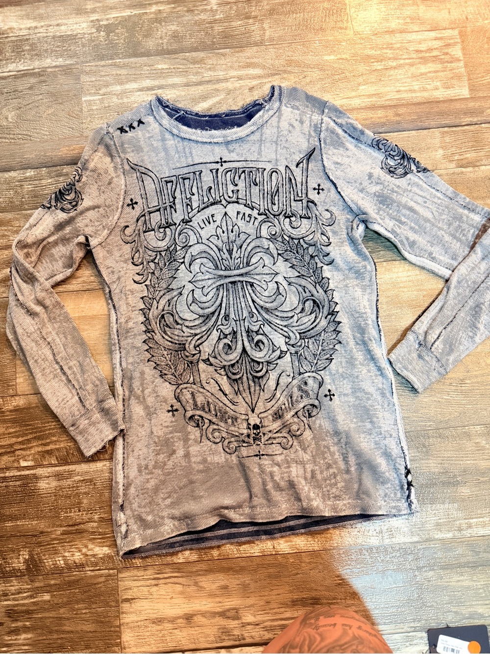 Affliction reversible Long Sleeve Graphic shirt